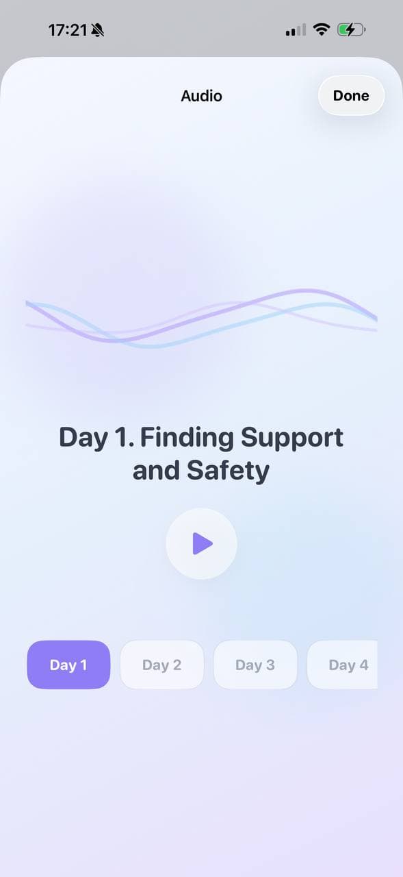 Audio guidance for safety and support